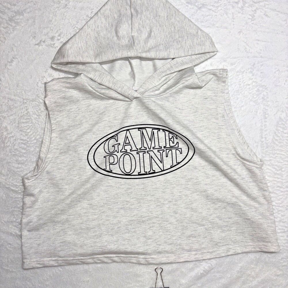 Salant Heather Grey Hooded Crop Top